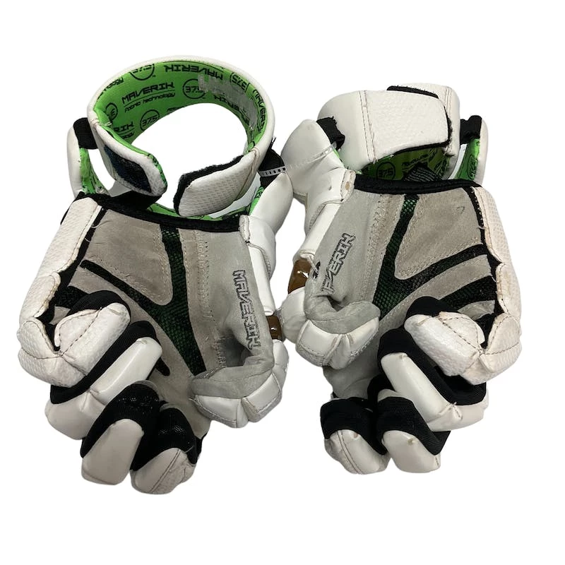 On Sale - Used Maverik M4 12" Men's Lacrosse Gloves White 4 On Sale - Used Maverik M4 12" Men's Lacrosse Gloves White - Image 2