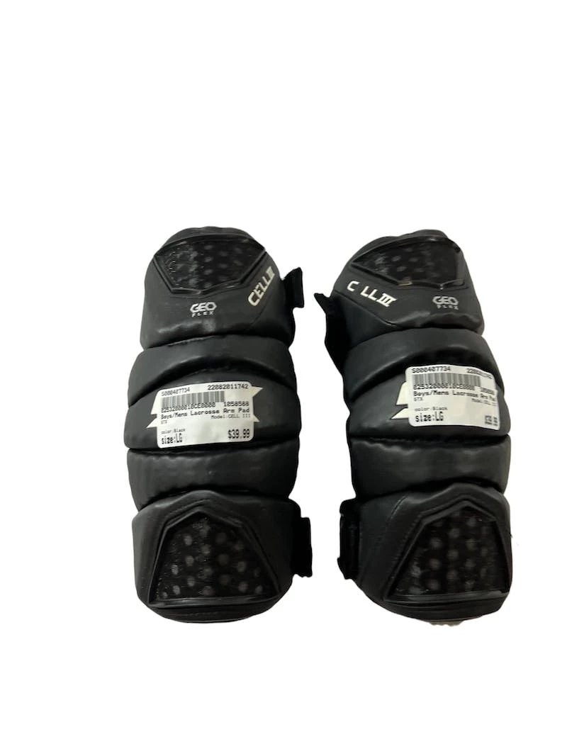 Discount - Used STX Cell III LG Lacrosse Arm Pads Lacrosse Arm Pads And Guards Black 3 Discount - Used STX Cell III LG Lacrosse Arm Pads Lacrosse Arm Pads And Guards Black