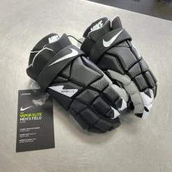 Shipping Included - New Nike VAPOR LITE LG Men's Lacrosse Gloves Black