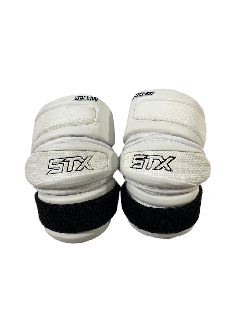 The Surprise Price - Used STX Stallion 360 MD Lacrosse Arm Pads White 3 The Surprise Price - Used STX Stallion 360 MD Lacrosse Arm Pads White