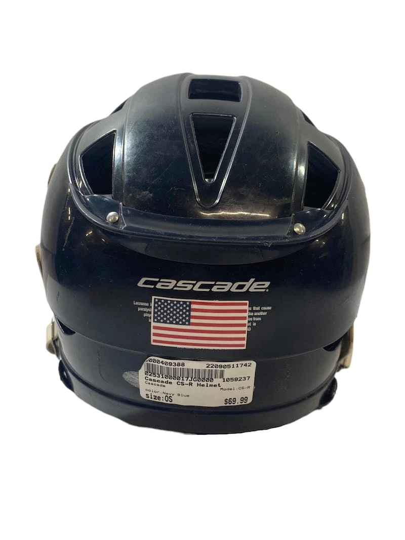 Free Shipping - Used Cascade CS-R One Size Lacrosse Helmet Lacrosse Helmets Navy Blue 6 Free Shipping - Used Cascade CS-R One Size Lacrosse Helmet Lacrosse Helmets Navy Blue - Image 4