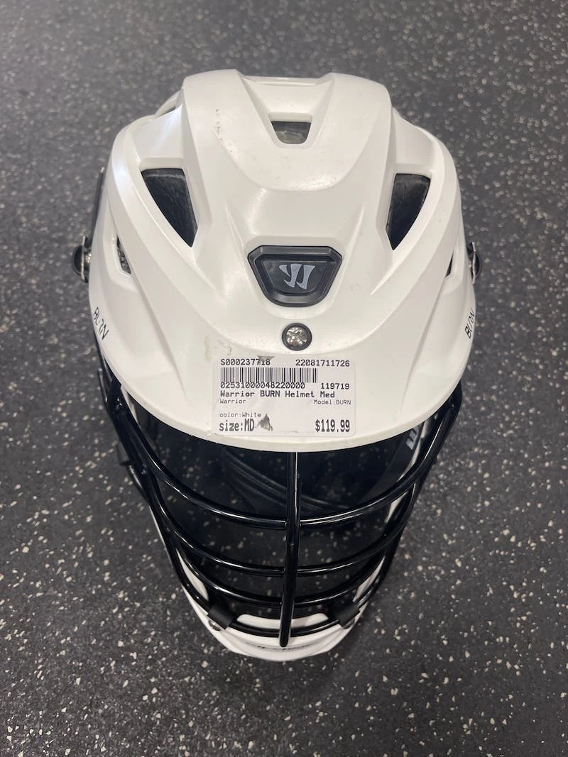 Best Price - Used Warrior BURN MD Lacrosse Helmets White 3 Best Price - Used Warrior BURN MD Lacrosse Helmets White
