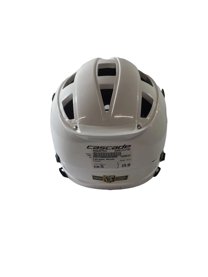 Discount - Used Cascade CS-R One Size Lacrosse Helmet Lacrosse Helmets White 6 Discount - Used Cascade CS-R One Size Lacrosse Helmet Lacrosse Helmets White - Image 4