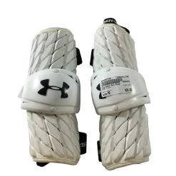 Deals lacrosse Store 12 Shipping Included - Used Under Armour VFT MD Lacrosse Arm Pads White