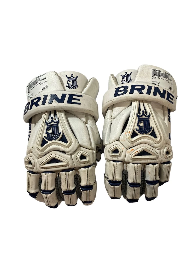 Best Price - Used Brine King LG Men's Lacrosse Gloves White 3 Best Price - Used Brine King LG Men's Lacrosse Gloves White
