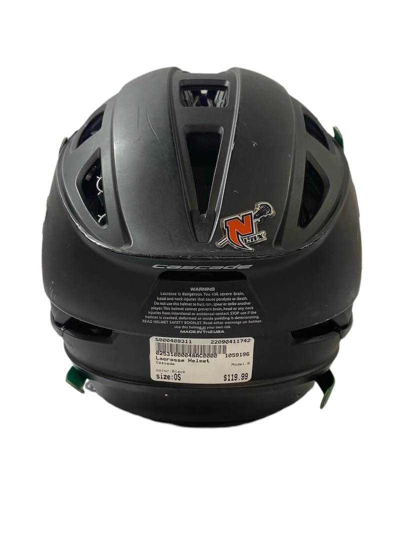 Free Shipping - Used Cascade R One Size Lacrosse Helmet Black 6 Free Shipping - Used Cascade R One Size Lacrosse Helmet Black - Image 4