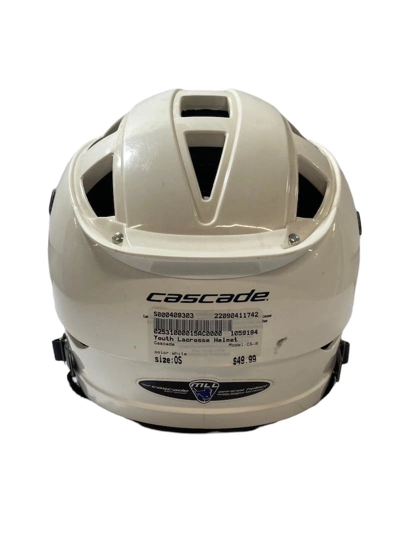 Free Shipping - Used Cascade CS-R Youth One Size Lacrosse Helmet Lacrosse Helmets White 6 Free Shipping - Used Cascade CS-R Youth One Size Lacrosse Helmet Lacrosse Helmets White - Image 4