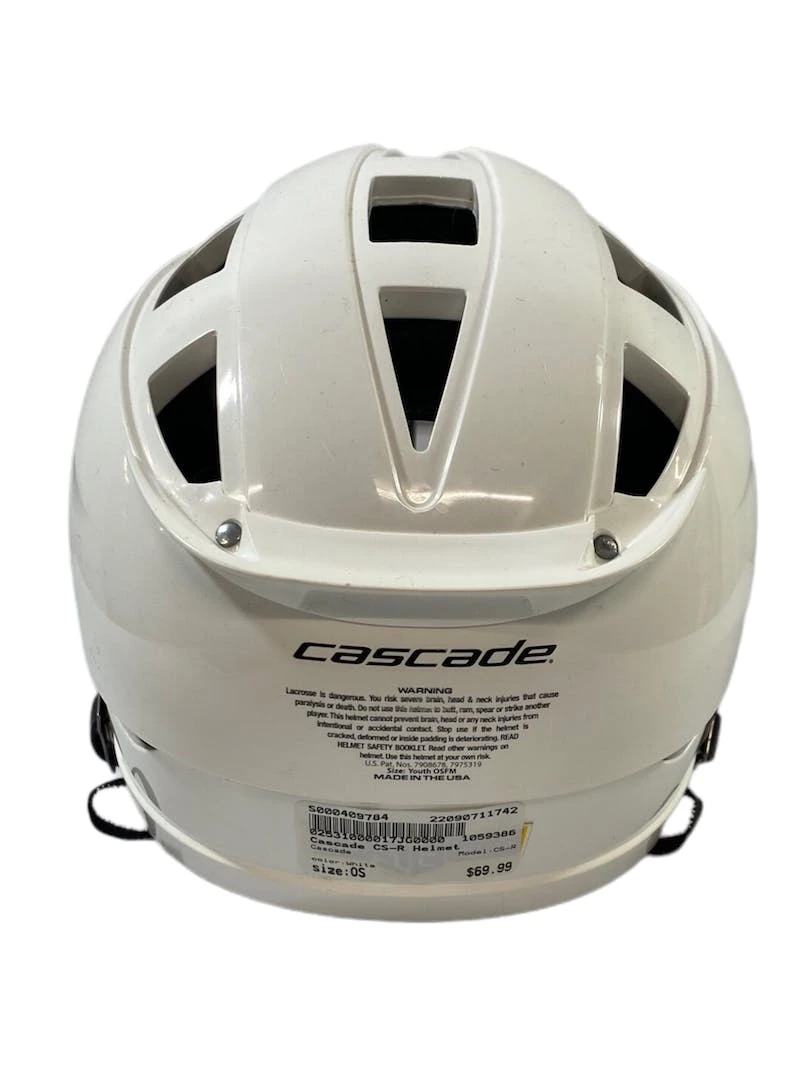 Discount - Used Cascade CS-R One Size Lacrosse Helmet White 6 Discount - Used Cascade CS-R One Size Lacrosse Helmet White - Image 4
