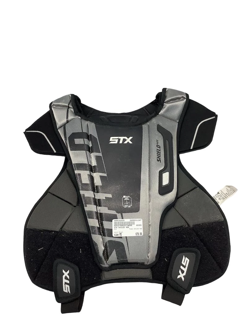 The Surprise Price - Used STX SHILED 400 MD Lacrosse Shoulder Pads Black 3 The Surprise Price - Used STX SHILED 400 MD Lacrosse Shoulder Pads Black