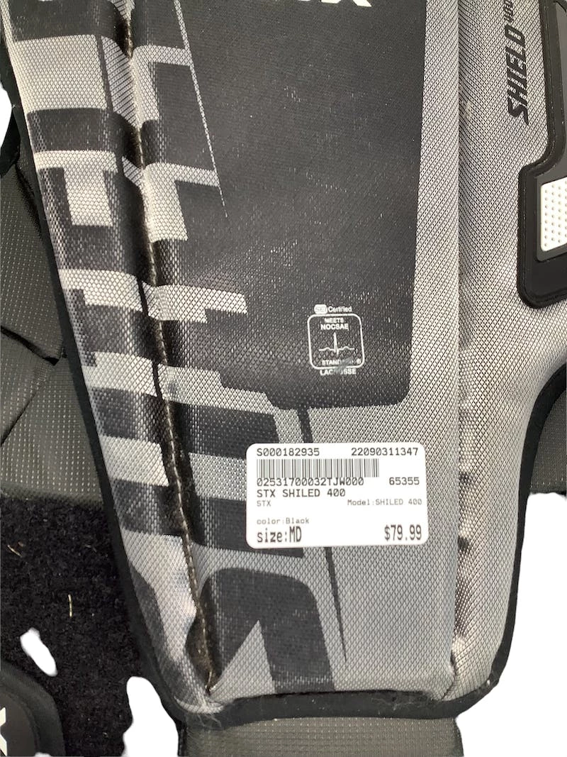 The Surprise Price - Used STX SHILED 400 MD Lacrosse Shoulder Pads Black 5 The Surprise Price - Used STX SHILED 400 MD Lacrosse Shoulder Pads Black - Image 3