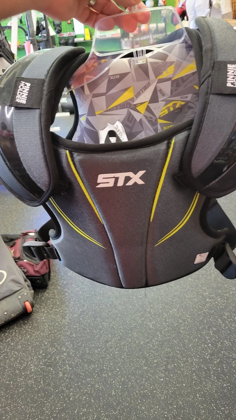 The Surprise Price - Used STX 200+ MD Lacrosse Shoulder Pads Black 3 The Surprise Price - Used STX 200+ MD Lacrosse Shoulder Pads Black