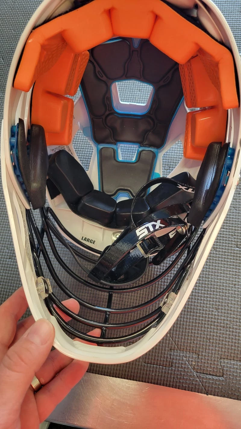 Free Shipping - Used Schutt STALLION 500 LG Lacrosse Helmets White 7 Free Shipping - Used Schutt STALLION 500 LG Lacrosse Helmets White - Image 5