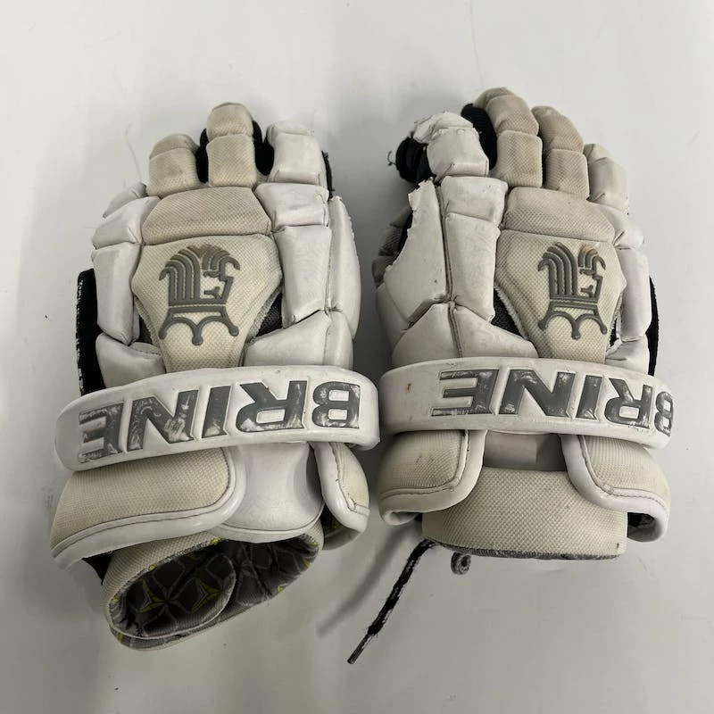 The Surprise Price - Used Brine KING 12" Men's Lacrosse Gloves White 3 The Surprise Price - Used Brine KING 12" Men's Lacrosse Gloves White