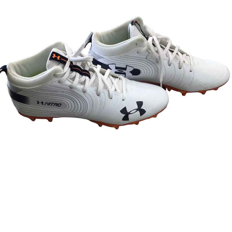 On Sale - Used Under Armour Senior 11.5 Lacrosse Cleats For Men's White 3 On Sale - Used Under Armour Senior 11.5 Lacrosse Cleats For Men's White