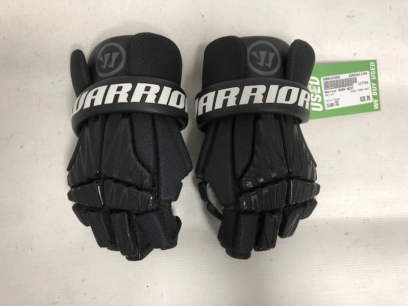 Free Shipping - Used Warrior BURN NEXT XS Junior Lacrosse Gloves Black 3 Free Shipping - Used Warrior BURN NEXT XS Junior Lacrosse Gloves Black