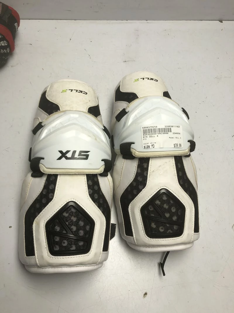 Best Price - Used STX CELL 4 MD Lacrosse Arm Pads And Guards Lacrosse / Arm Pads & Guards White 3 Best Price - Used STX CELL 4 MD Lacrosse Arm Pads And Guards Lacrosse / Arm Pads & Guards White