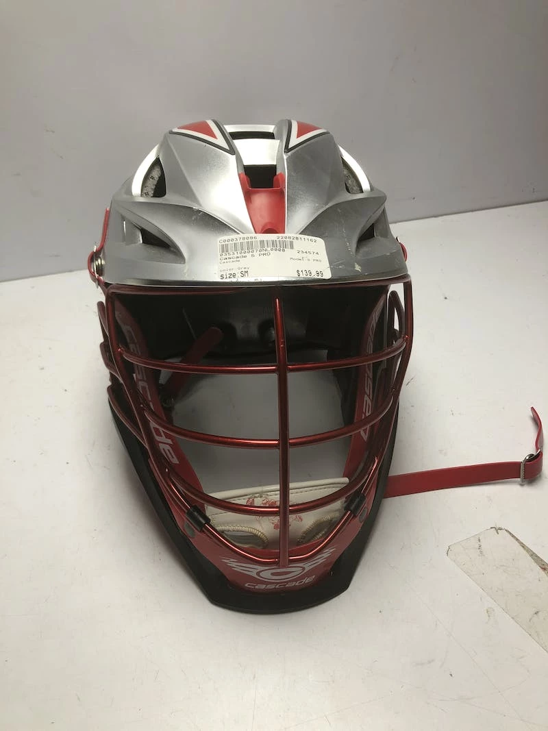 Free Shipping - Used Cascade S PRO SM Lacrosse Helmets Grey 3 Free Shipping - Used Cascade S PRO SM Lacrosse Helmets Grey