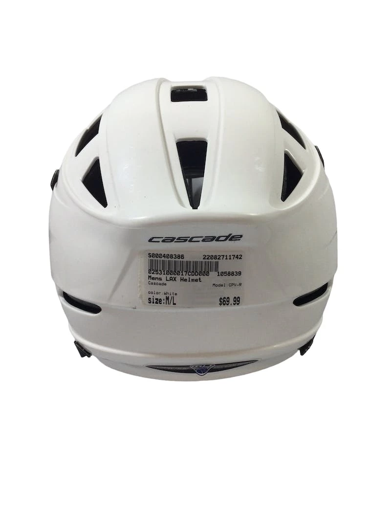 The Surprise Price - Used Cascade CPV-R M/L Lacrosse Helmet Lacrosse Helmets White 6 The Surprise Price - Used Cascade CPV-R M/L Lacrosse Helmet Lacrosse Helmets White - Image 4