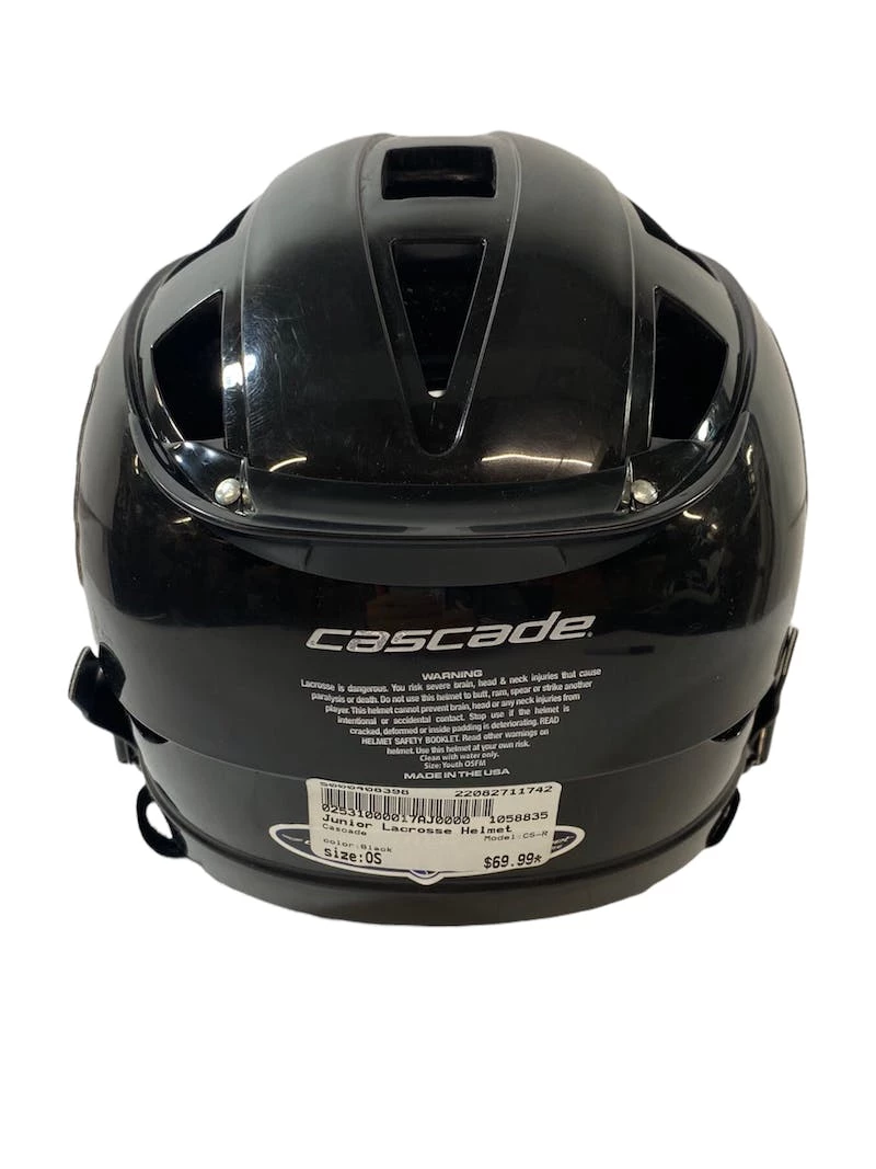 Best Price - Used Cascade CS-R One Size Lacrosse Helmet Lacrosse Helmets Black 6 Best Price - Used Cascade CS-R One Size Lacrosse Helmet Lacrosse Helmets Black - Image 4
