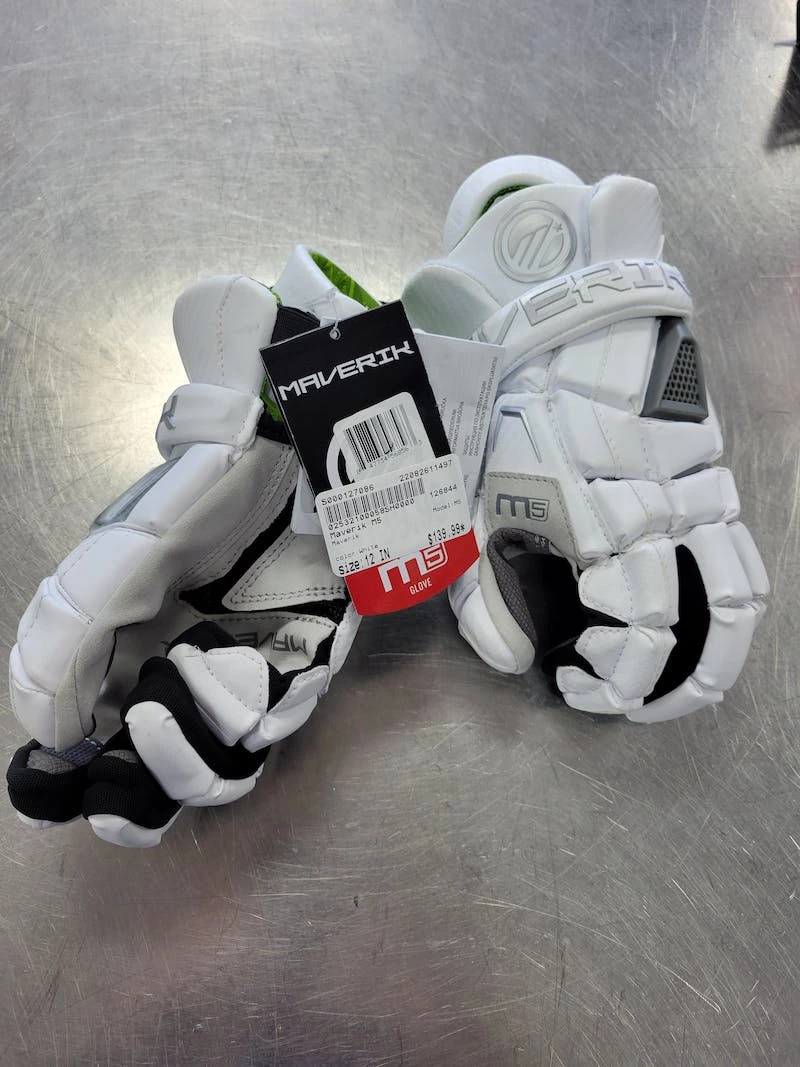 Discount - Maverik M5 12" Men's Lacrosse Gloves White 3 Discount - Maverik M5 12" Men's Lacrosse Gloves White