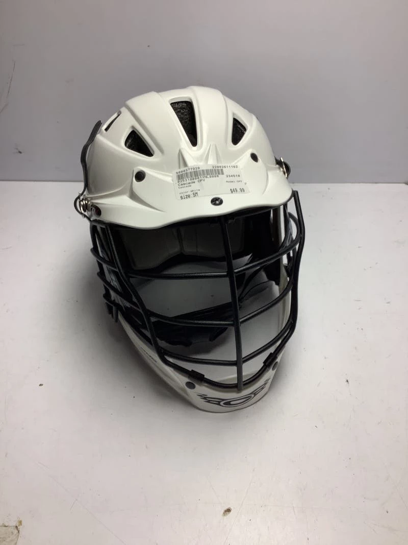 Free Shipping - Used Cascade CPV SM Lacrosse Helmets White 3 Free Shipping - Used Cascade CPV SM Lacrosse Helmets White