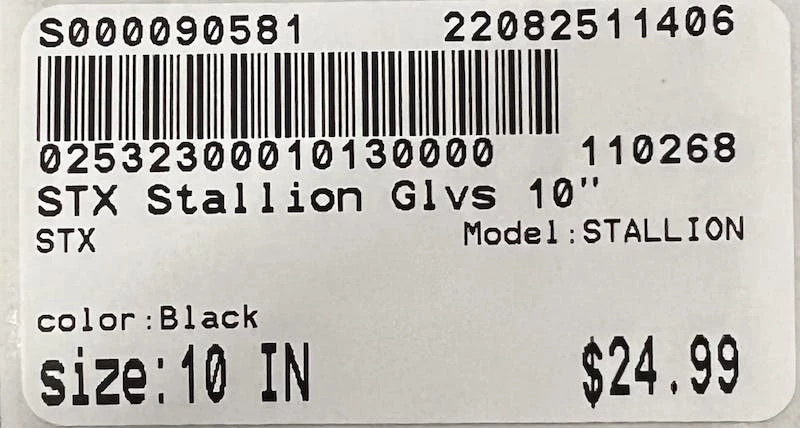 On Sale - Used STX STALLION 10" Junior Lacrosse Gloves Black 5 On Sale - Used STX STALLION 10" Junior Lacrosse Gloves Black - Image 3