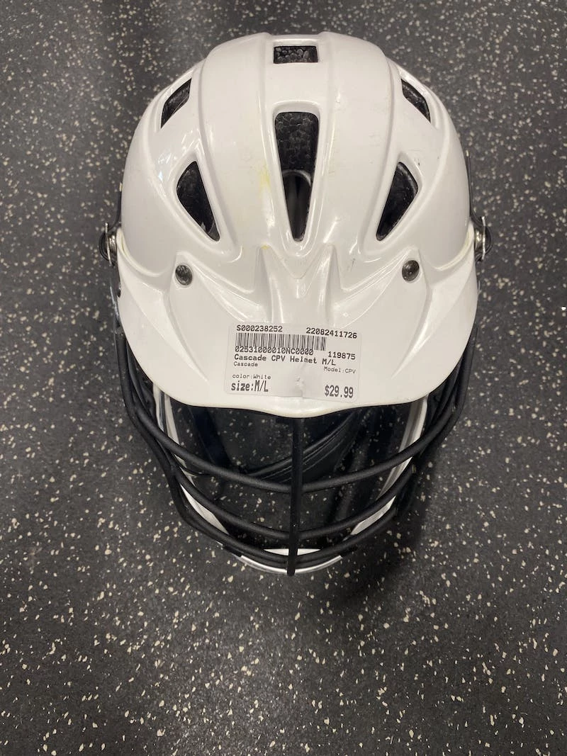Best Price - Used Cascade CPV M/L Lacrosse Helmets White 3 Best Price - Used Cascade CPV M/L Lacrosse Helmets White