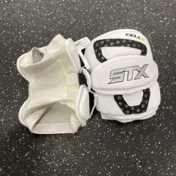 Free Shipping - Used STX CELL V LG Lacrosse Arm Pads And Guards White