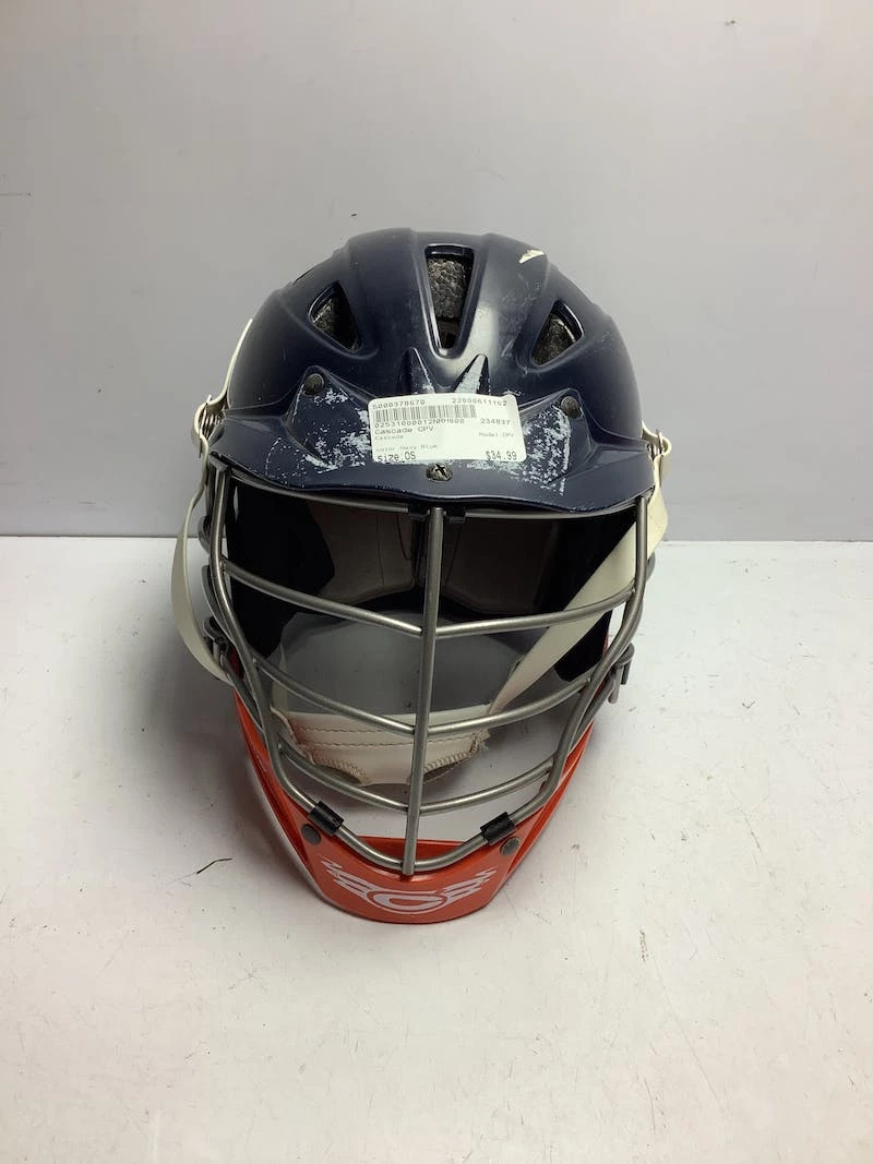 Free Shipping - Used Cascade CPV One Size Lacrosse Helmets Navy Blue 3 Free Shipping - Used Cascade CPV One Size Lacrosse Helmets Navy Blue