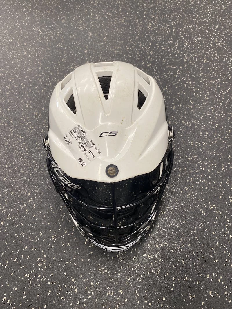 Free Shipping - Used Cascade CS JR HELMET One Size Lacrosse Helmets White 3 Free Shipping - Used Cascade CS JR HELMET One Size Lacrosse Helmets White