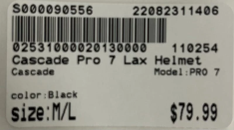 Free Shipping - Used Cascade PRO 7 M/L Lacrosse Helmets Black 9 Free Shipping - Used Cascade PRO 7 M/L Lacrosse Helmets Black - Image 7