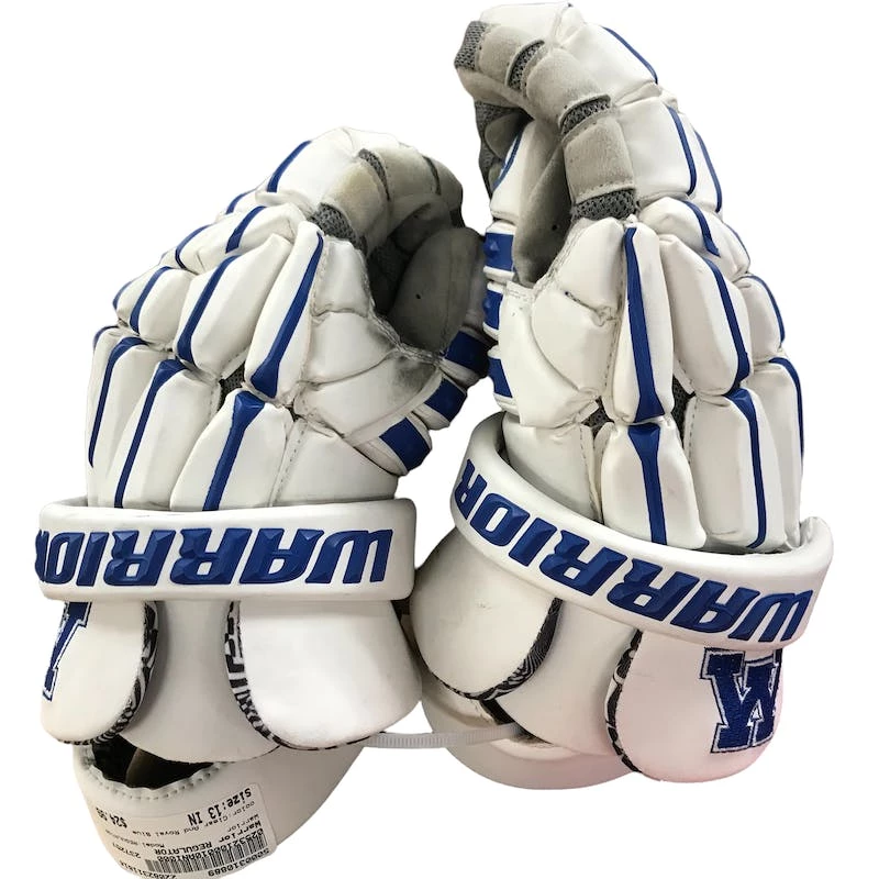 The Surprise Price - Used Warrior REGULATOR 13" Men's Lacrosse Gloves Clear And Royal Blue 3 The Surprise Price - Used Warrior REGULATOR 13" Men's Lacrosse Gloves Clear And Royal Blue