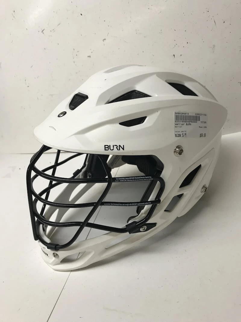 Discount - Used Warrior BURN S/M Lacrosse Helmets White 3 Discount - Used Warrior BURN S/M Lacrosse Helmets White